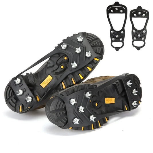 8 Teeth Ice Gripper Spike for Shoes Climbing Crampons Anti-Skid Ice Hiking Mountain  Ice Snow Crampons Anti-slip Shoe Covers