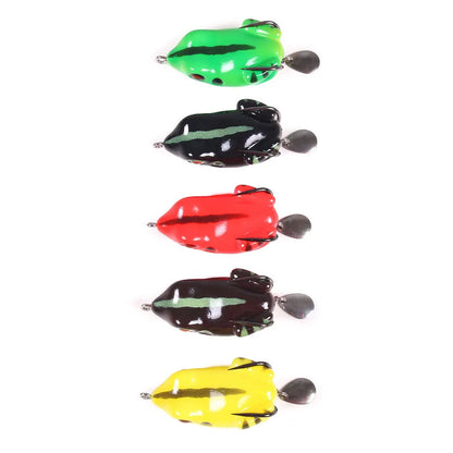 Soft Frog Lure with Spinner Blade