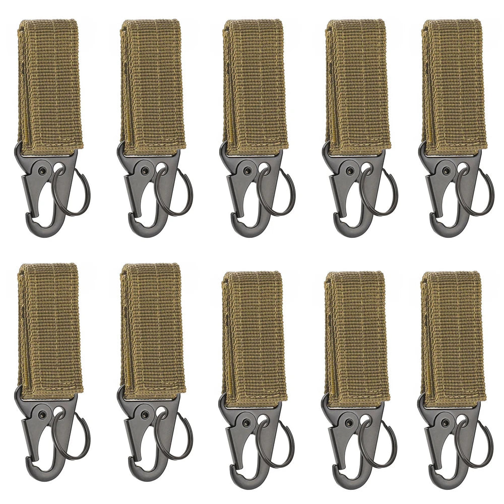 Carabiner High Strength Nylon Key Hook MOLLE Webbing Buckle Hanging System Belt Buckle Hanging Camping Hiking Accessories