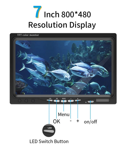 Erchang 7 Inch HD Ice Fishing Camera with Infrared Night Vision