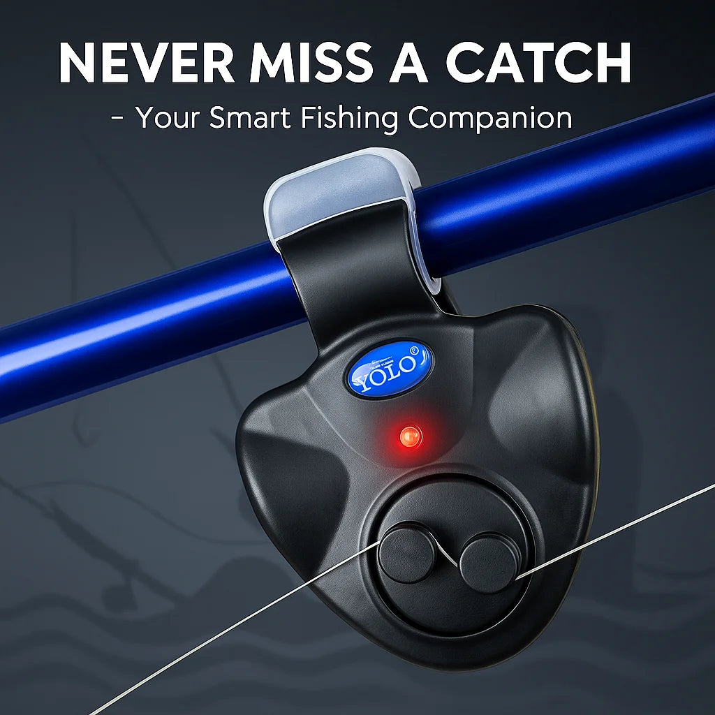 Clip-On Electronic Bite Alarm with LED & Sound