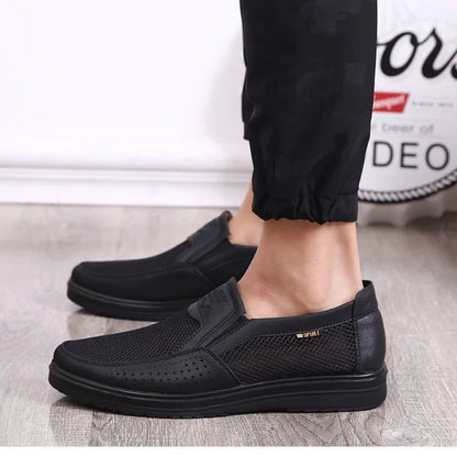 Men’s Summer Casual Sneakers 2025 – Breathable Mesh Slip-On Shoes with Chunky Sole | Lightweight & Affordable