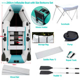 2.0–3.6m Inflatable Boat with Air Deck & Slat Bottom | Heavy-Duty PVC 3-Layer Fishing & Kayak Dinghy Set