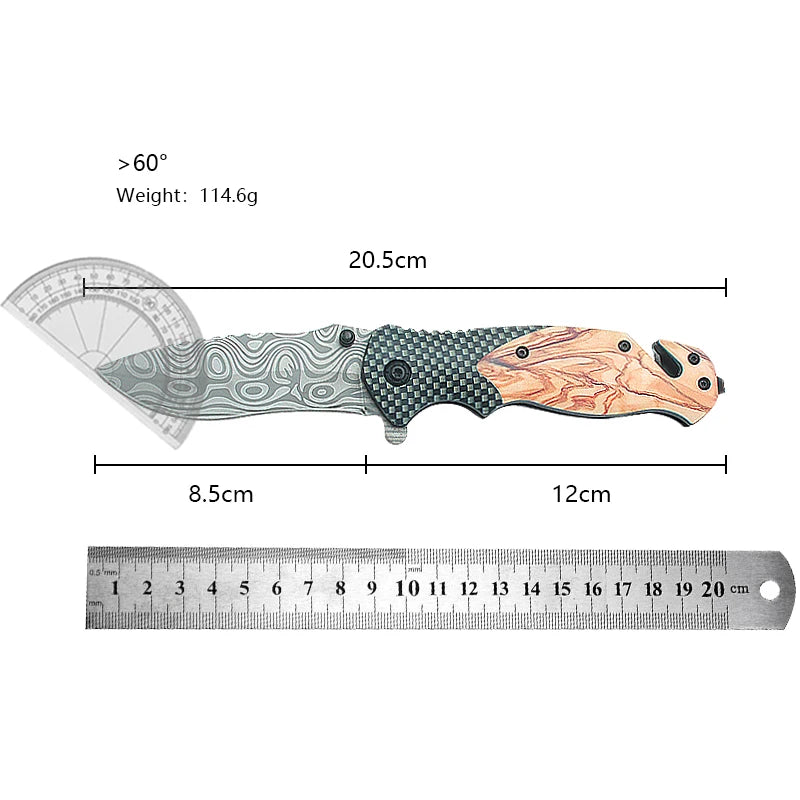 Stainless Steel Folding Knife High Hardness Camping Survival Multi-Functional Portable Mini Knife Fruit Knife
