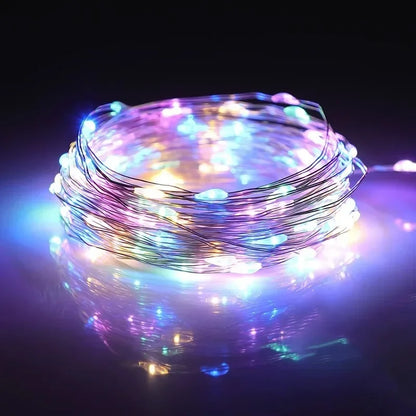 LED Solar Light Outdoor Garden Fairy String Light Waterproof Ambient Lamp for Christmas Patio Tree Party Camping Festive