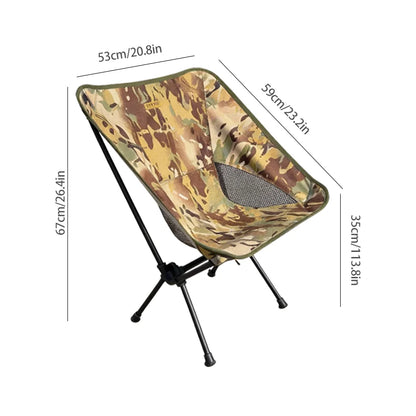 TARKA Ultralight Foldable Camping Chair Set - Portable Backpacking Moon Chairs for Garden Picnic Beach Fishing