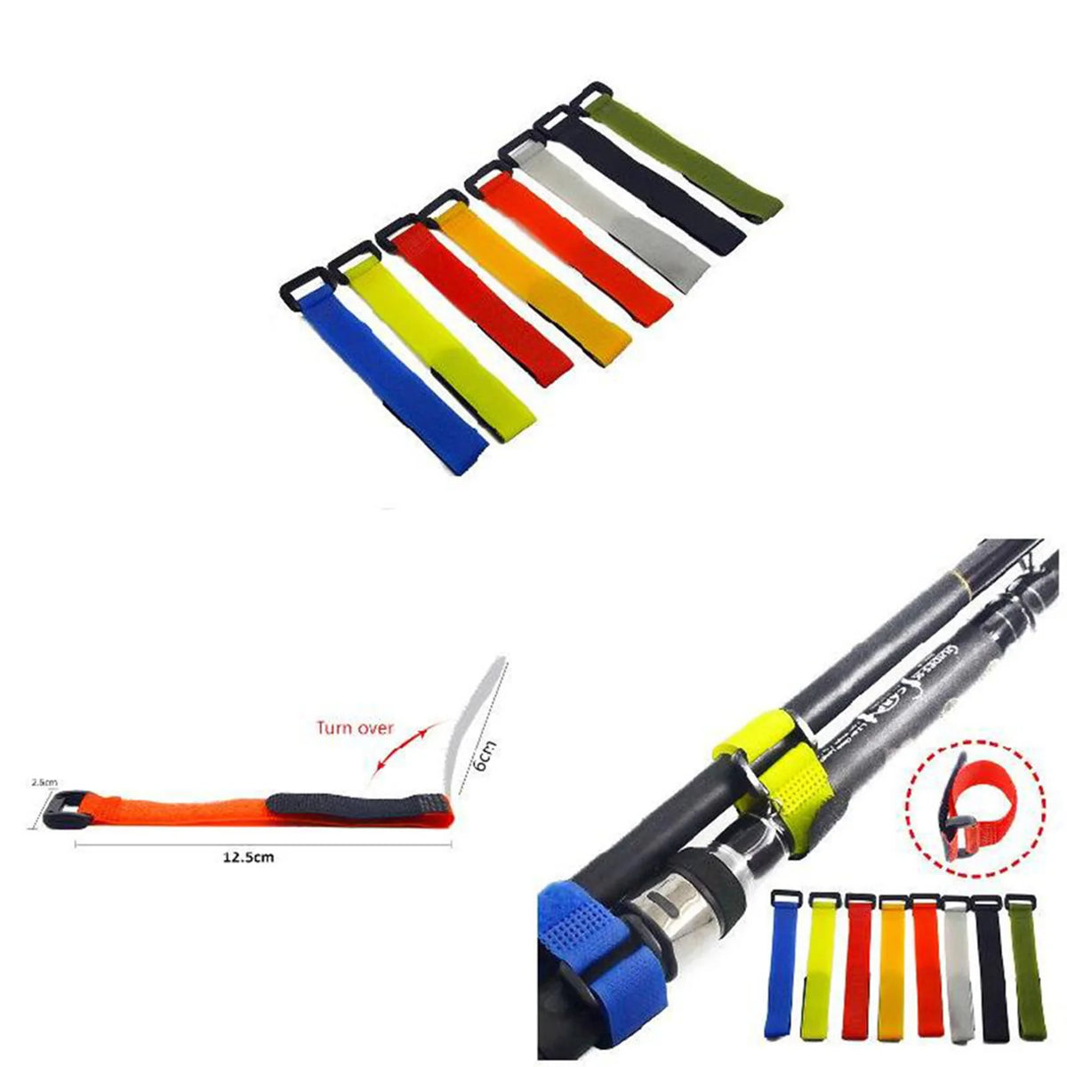 Fishing Rod Tie Straps (10 Pack)