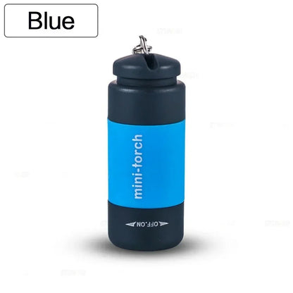 Pocket Keychain Flashlight Waterproof Outdoor Hiking Camping Mini FlashlightUSB Rechargeable LED Multifunctional Strong Light