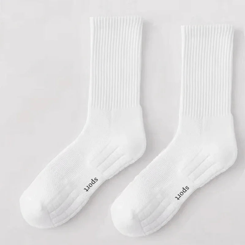 Men's Thick Bottom Sweat Absorbing and Breathable Sports Socks with Bottom Cushion for Running Professional Sports Men's Socks