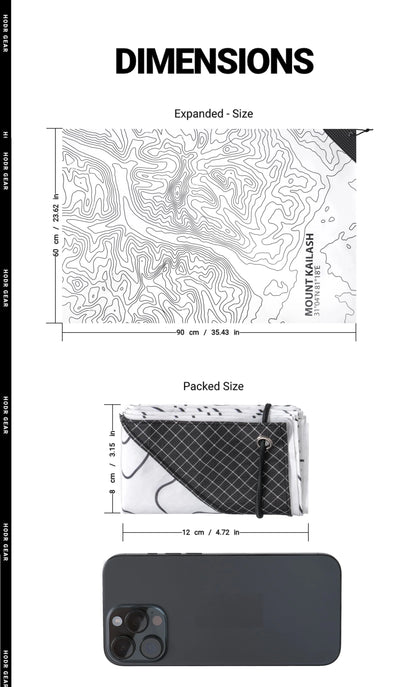 HODRGEAR PaperLite Tyvek Tent Vestibule Mat 35g Ultralight Ground Sheet Tent Foortprint Waterproof Tent Footprint Camping Hiking