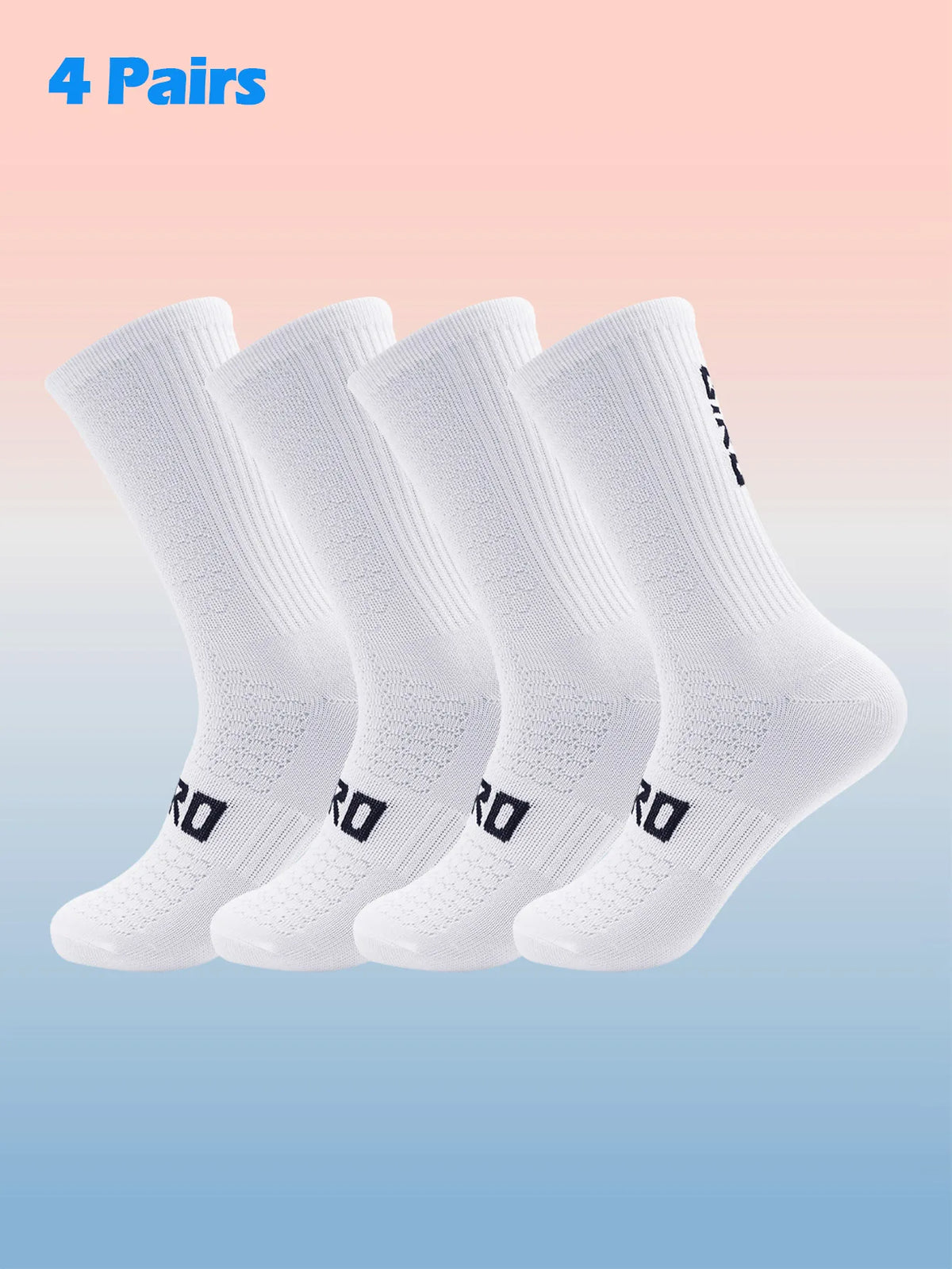 4 Packs Sports Cycling Socks Colorful Anti Smell Ankle Running Athletic Socks, Suitable for Cycling, Running, Hiking Sport, Gym,