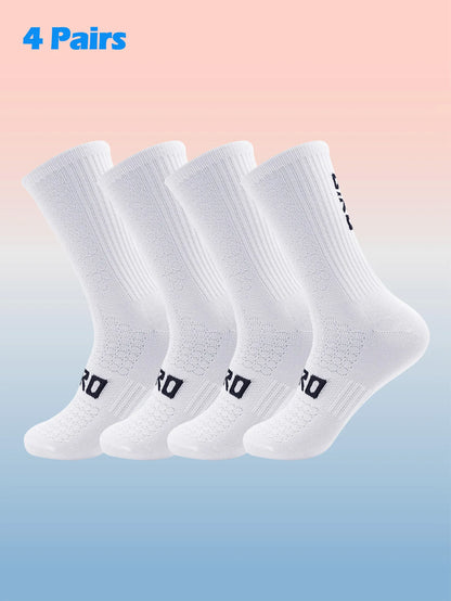 4 Packs Sports Cycling Socks Colorful Anti Smell Ankle Running Athletic Socks, Suitable for Cycling, Running, Hiking Sport, Gym,