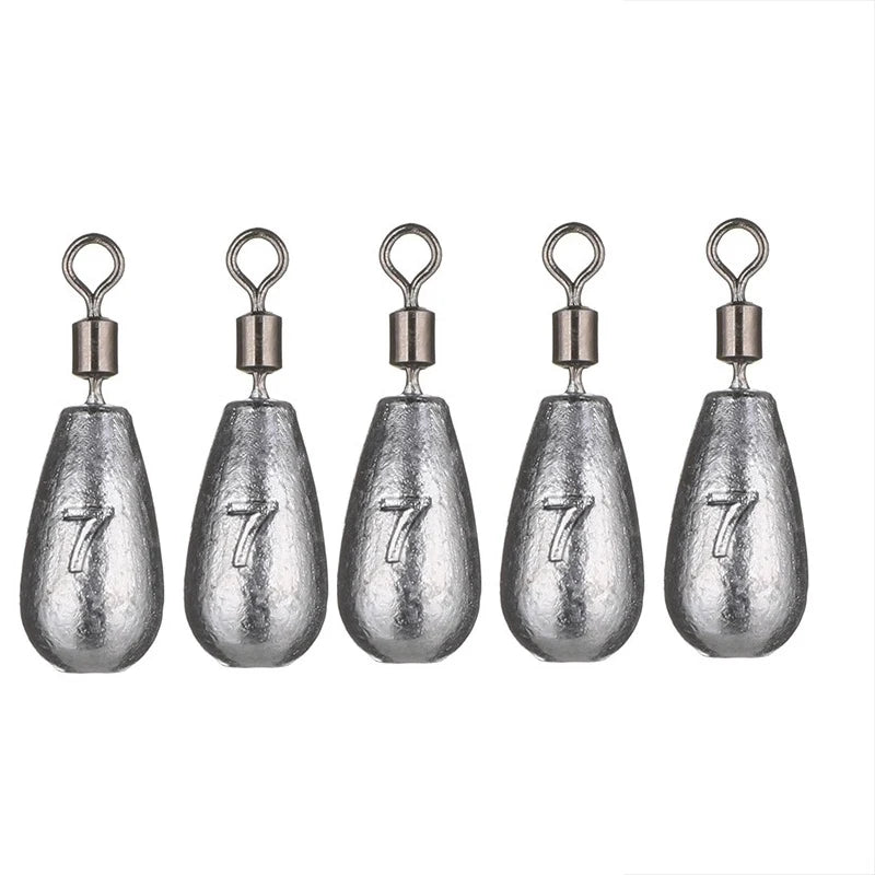 Water Drop Sinker Weights (5 Pack)