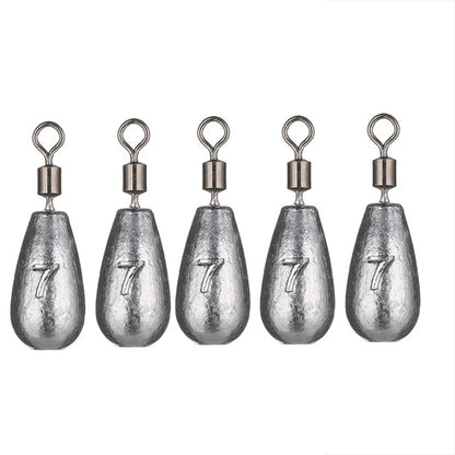 Water Drop Sinker Weights (5 Pack)
