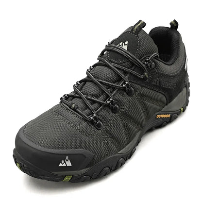 HIKEUP Non-slip Men Hiking Shoes Breathable Outdoor Wear Resistant Splashproof Climbing Men Sneaker Tourism Mountain Shoes