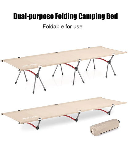 WESTTUNE Camping Cot Portable Folding Bed Ultralight Aluminum Alloy Sleeping Cot for Outdoor Hiking Backpacking Travel