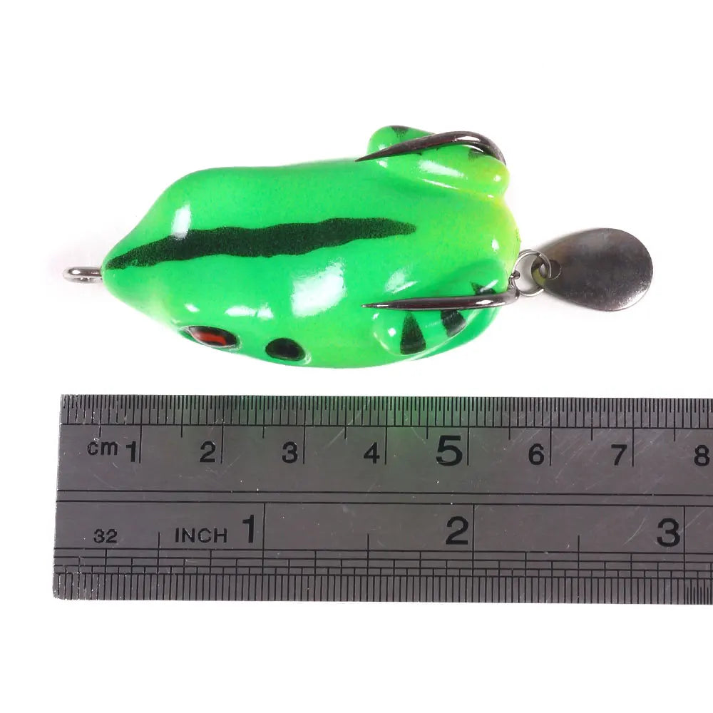 Soft Frog Lure with Spinner Blade