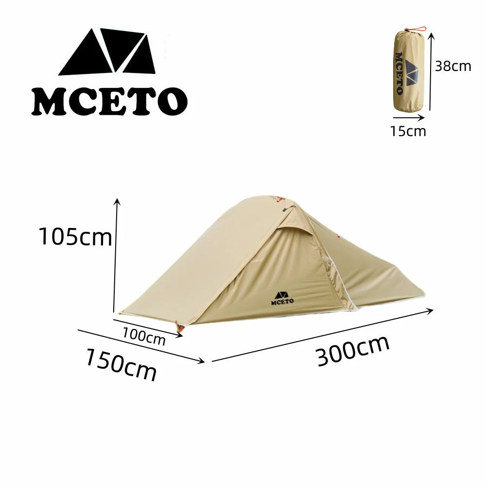 2 People Camping Tent Ultra Light Hiking Backpack Tent Dual Layer Waterproof Outdoor Travel Tunnel Tent  Portable Trekking Tent