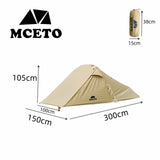 2 People Camping Tent Ultra Light Hiking Backpack Tent Dual Layer Waterproof Outdoor Travel Tunnel Tent  Portable Trekking Tent