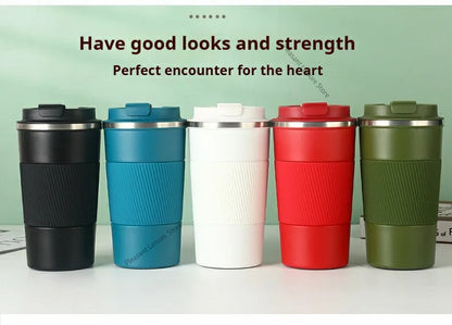 380/510ML Stainless Steel Car Thermal Cup Coffee Cup  for Outdoor Sports Cold and Heat Thermal Mug Tumbler Insulated Flask Water