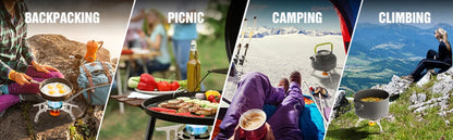 Camping Cooking Set Portable Lightweight Aluminum Camping Pot Set Hiking Picnicking Outdoor Travel Cooking Utensils Set