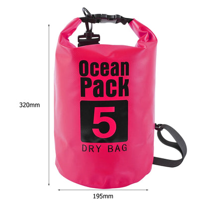 2L 3L 5L 10L 15L Waterproof Dry Bag Swimming Bag Foldable Beach Storage Pack Kayaking Rafting River Trekking Floating Water Sack