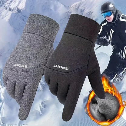 Autumn and Winter Touchscreen Men's and Women's Warm Gloves Plush Outdoor Sports Windproof and Cold Proof Cycling Gloves