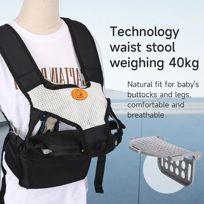 Baby Carrier Waist Stool, Kangaroo Shoulder Swaddle Sling Infant Kid Wrap Ergonomic Backpack Hipseat For 3-36 Months Baby
