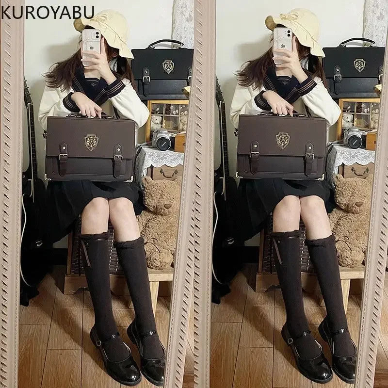 School Backpack for College Students Japanese Sweet Preppy Large Capacity Vintage All Match Girls Cute Kpop Bolsa Feminina