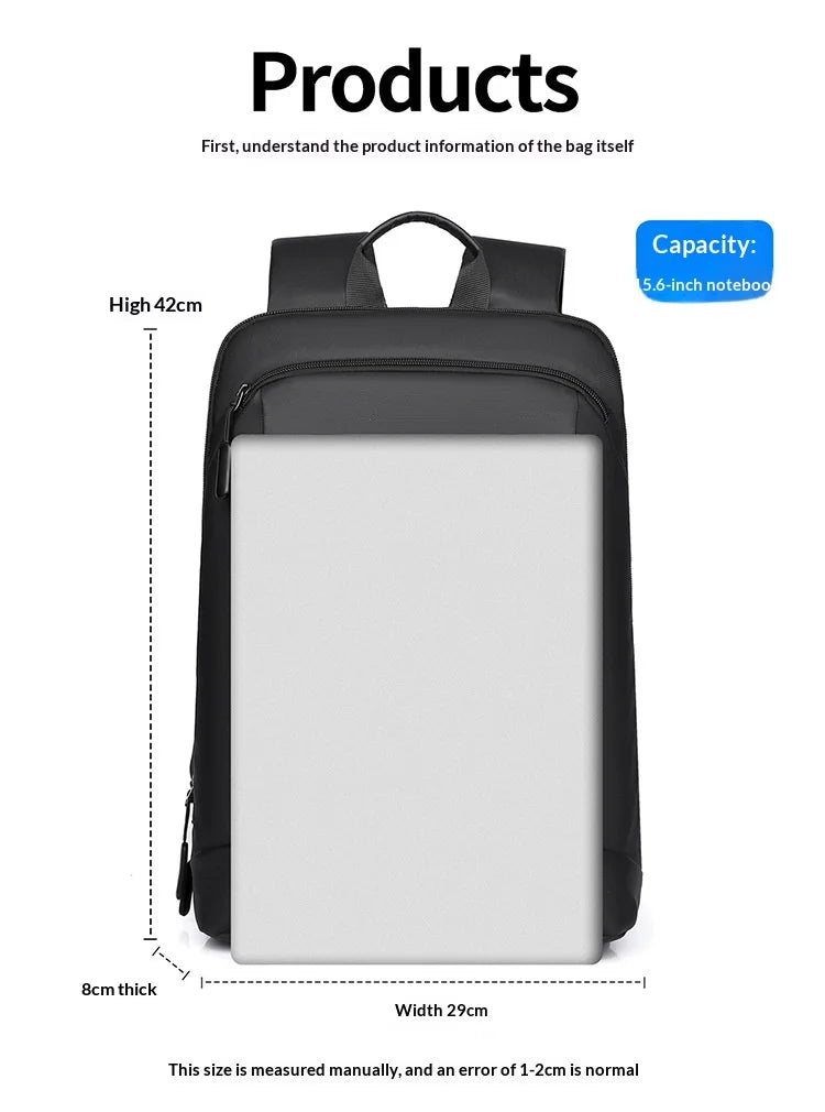 Homefish Men's Waterproof Backpack Ultra Lightweight Back Bag for Backpacks Men's Stylish Backpack 15.6" Notebook Backpack