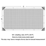 Black Shade Cloth with Grommets 50% Sunblock Mesh Cover Anti-UV Garden Balcony Plant Sunshade Net For Outdoor Greenhouse Awning
