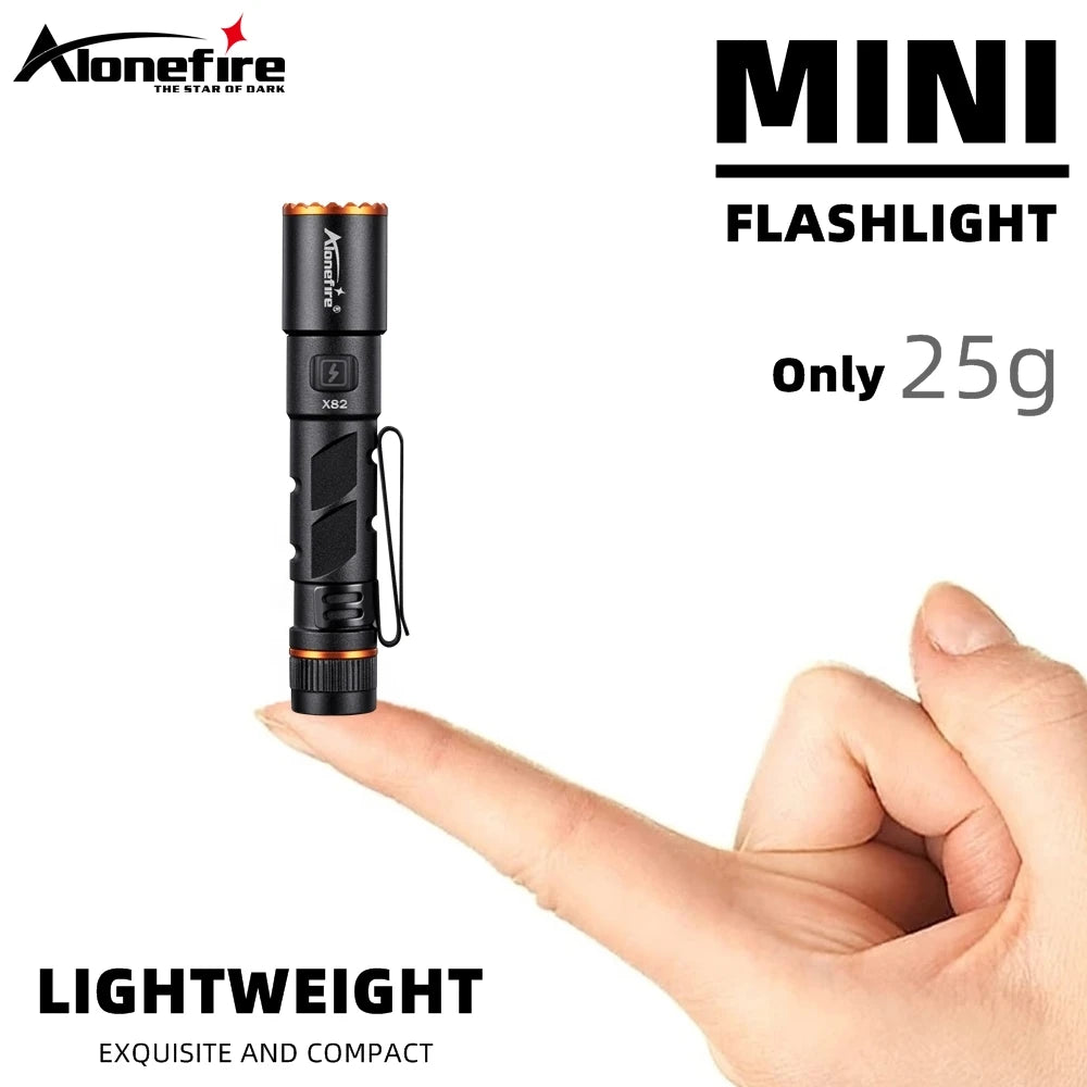 Zoom Mini EDC High Bright LED Pen Flashlight USB Rechargeable Magnet Small Torch Outdoor Camping Hiking Emergency Lighting Light