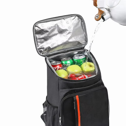 Large Insulated Cooler Backpack, Portable Water Repellent Thermal Food Bag with Double Zippers for Outdoor Picnic Camping Travel