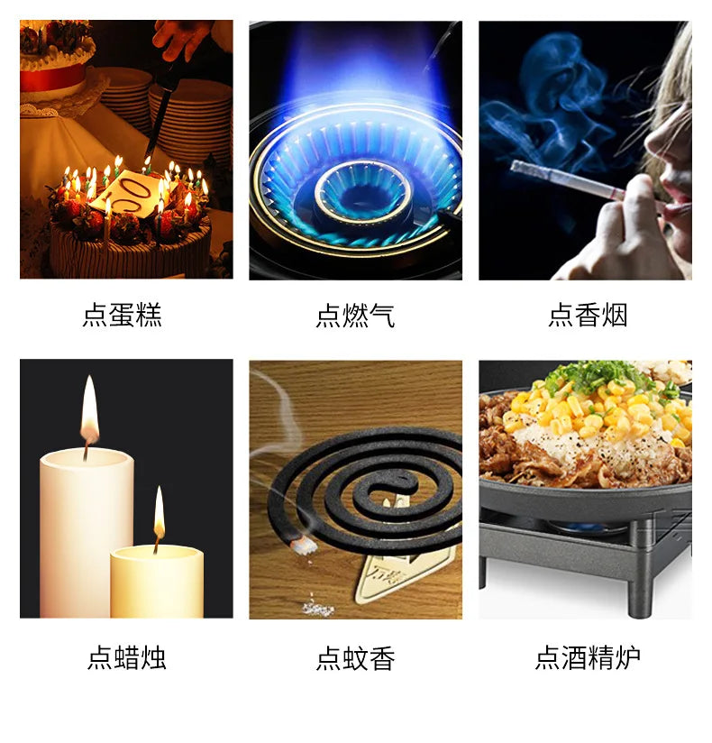 Household portable storage kitchen lighter, windproof arc pulse ignition gun, USB electronic lighter