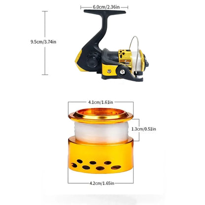 5.2:1 Ultralight Folding Fishing Reel Spinning Reel With 60m Large Fishing Line Diameter Line Roller Casting Wheel Vessel Bait