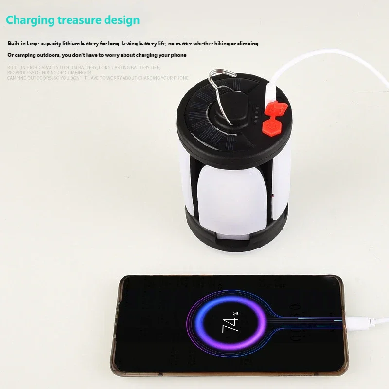 Outdoor LED Leaf Camping Lamp, USB Rechargeable Hanging Emergency Light for Camping, Fishing & Travel