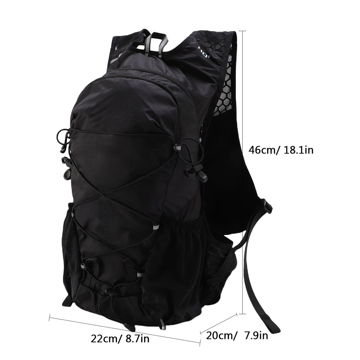 Hydration Backpack Breathable 20L Water Backpack with Multiple Pockets and Reflective Strip Multi-functional Hydration Pack