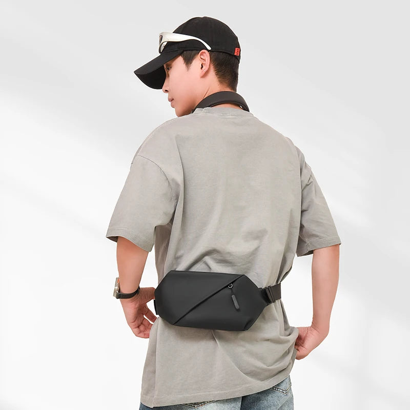 Men Minimalist Outdoor Sports Running Jogging Waist Bag Man Waterproof Fanny Pack Stylish Cross Body Belt Bag Waist Bag for Men