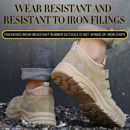 Men’s Safety Shoes – Impact & Puncture Resistant, Breathable Lightweight Non-Slip Work Sneakers