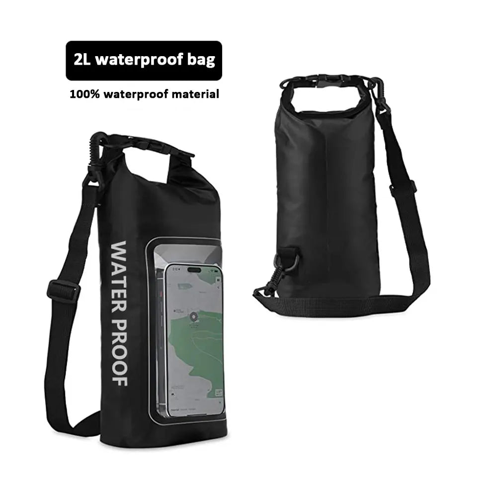 2L/5L PVC Swimming Waterproof Bag,Mobile Phone Waterproof Dry Bag for Trekking Drifting Rafting Surfing Boating Storage Bag