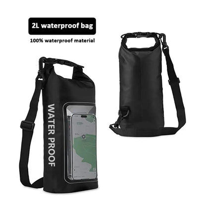2L/5L PVC Swimming Waterproof Bag,Mobile Phone Waterproof Dry Bag for Trekking Drifting Rafting Surfing Boating Storage Bag
