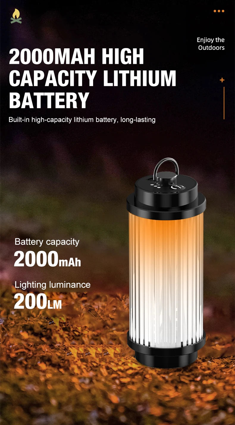 3000mAh 38-KT 38 Light 38 Explore USB Rechargeable Camping Lanterns Outdoor Tent lamp Powerful Mini LED Flashlights Camp Light