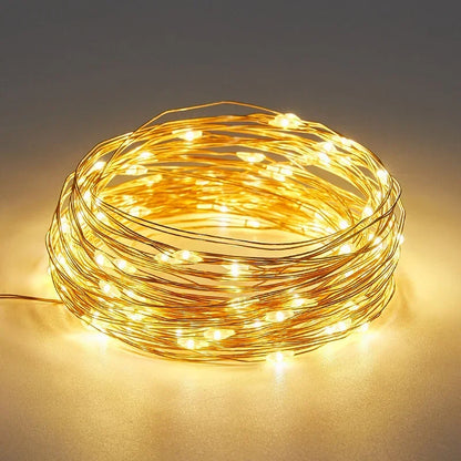 LED Solar Light Outdoor Garden Fairy String Light Waterproof Ambient Lamp for Christmas Patio Tree Party Camping Festive