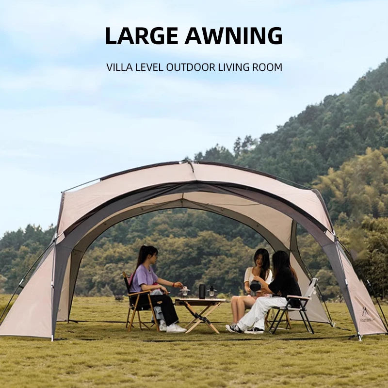 MOUNTAINHIKER Outdoor With Windows Tent 8-10Person Camping Dome Tents Light Luxury Round Big Canopy Large Awning Pergola Tent