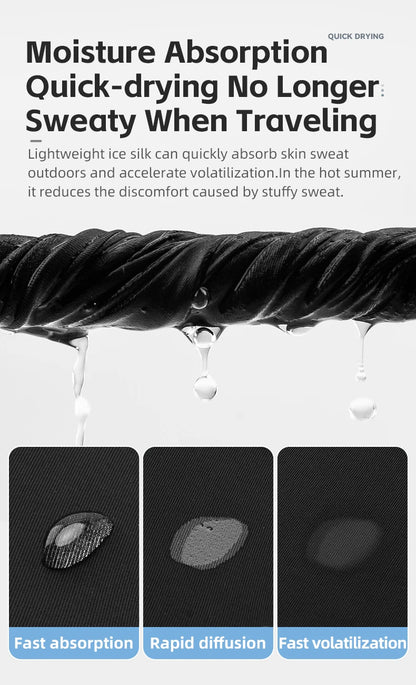 ROCKBROS Summer Ice Silk Cycling Face Mask Breathable Anti-UV  Bike Face Neck Cover Bandana MTB Road Sports Hanging Ear Scarf