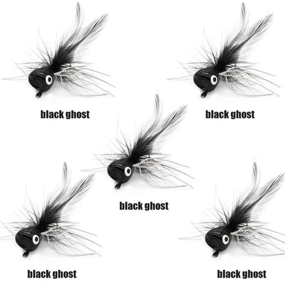GOBAIT Topwater Popper Flies (5 Pack)