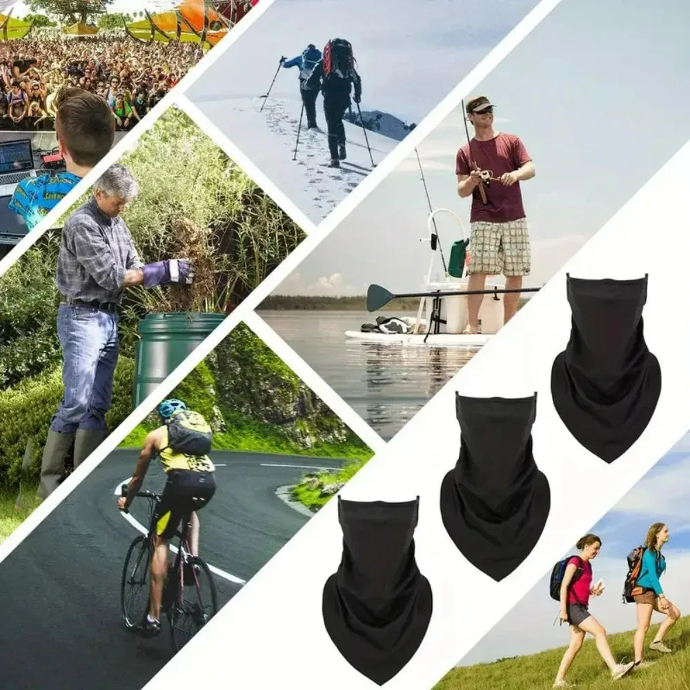 Breathable Scarf Half Face Mask Summer Quick-drying  Hanging Ear Sun Protection Bandana Neckerchief Headwear