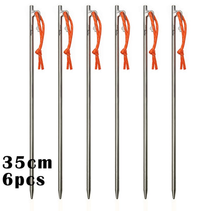 TiTo Titanium Alloy Tent Pegs Outdoor Camping Tent Nail Anti-bending Heavy Duty Canopy Titanium Tent Stake 20/24/30/35/40cm