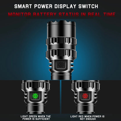 Professional Hunting Tactics Night Reconnaissance LED Flashlight L2 Lamp Beads Waterproof Rechargeable Outdoor Portable Torch