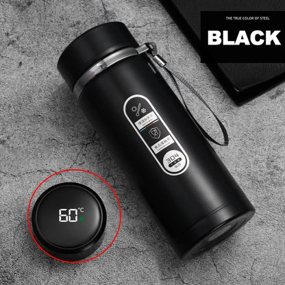SoftAura Stainless Steel Thermos Bottle LED Temperature Display 500ML- 1L Sus304 Vacuum Flask Portable Cup  2026 New
